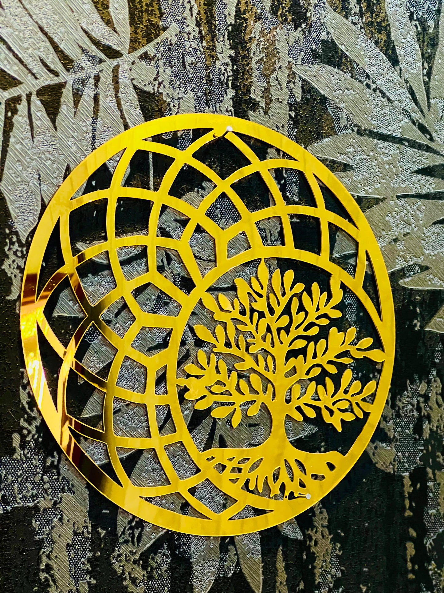 Golden Tree of Life – Modern Acrylic Wall Art