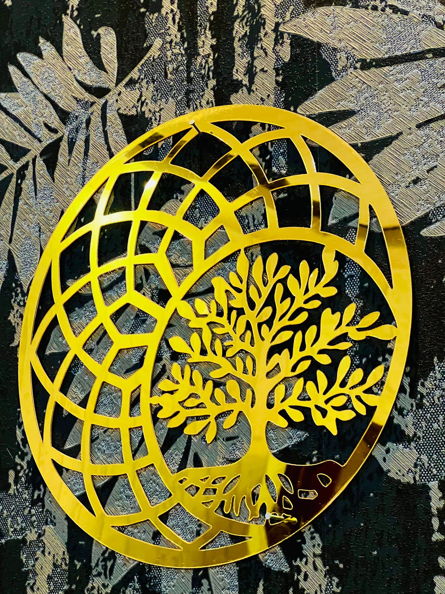 Golden Tree of Life – Modern Acrylic Wall Art