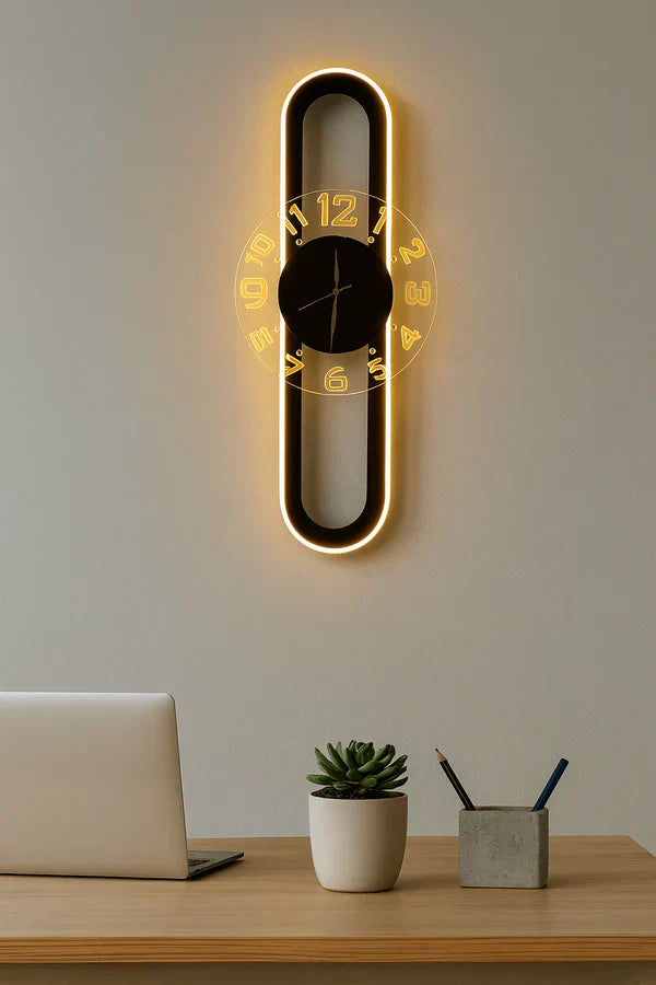 Rectangular LED Wall Clock – Modern Elegance for Any Space