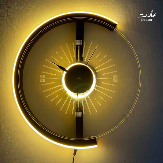 Modern LED Wall Clock β Crescent Design with Stylish Glow
