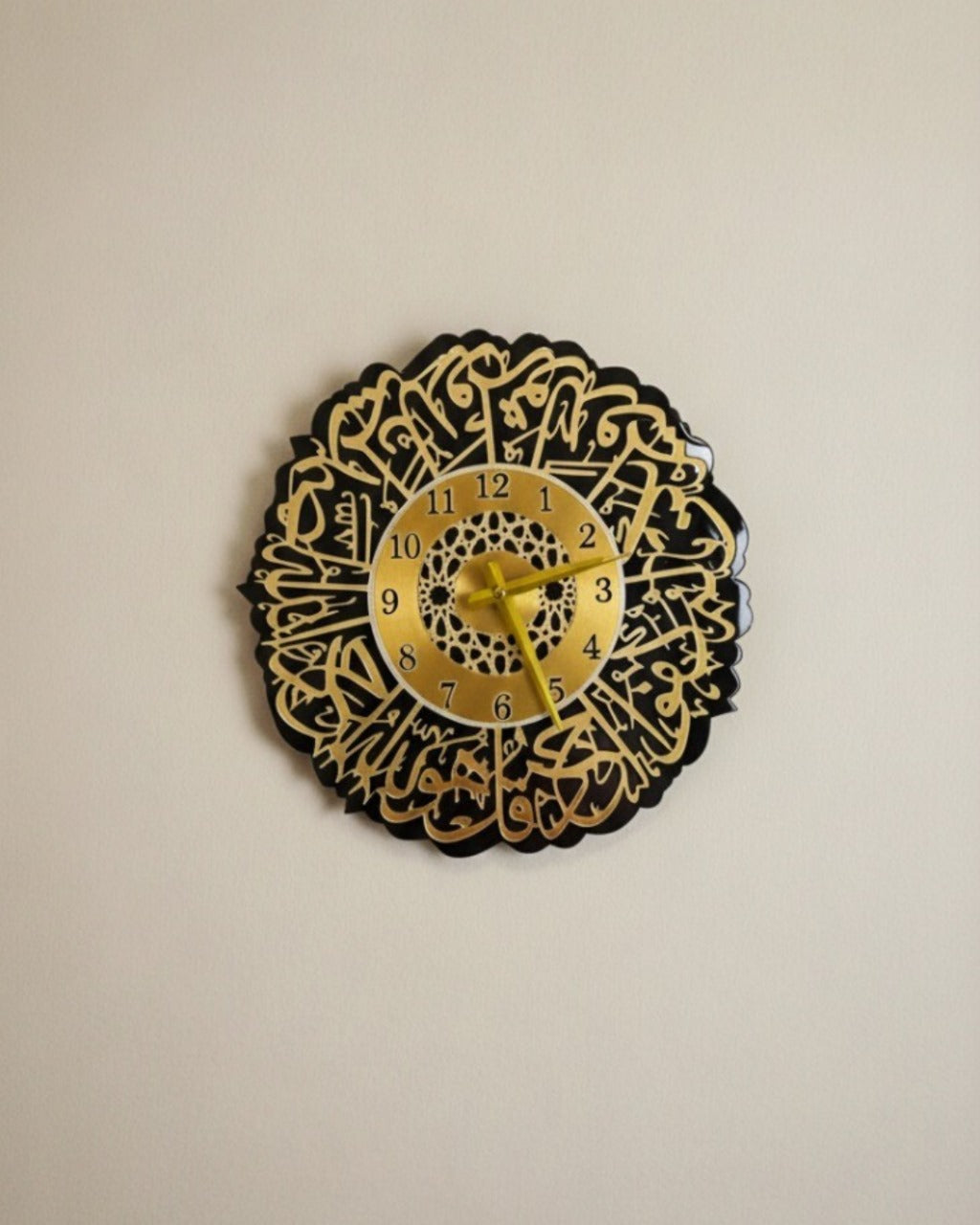 Surah ikhlas-Wall clock-Acrylic Calligraphy