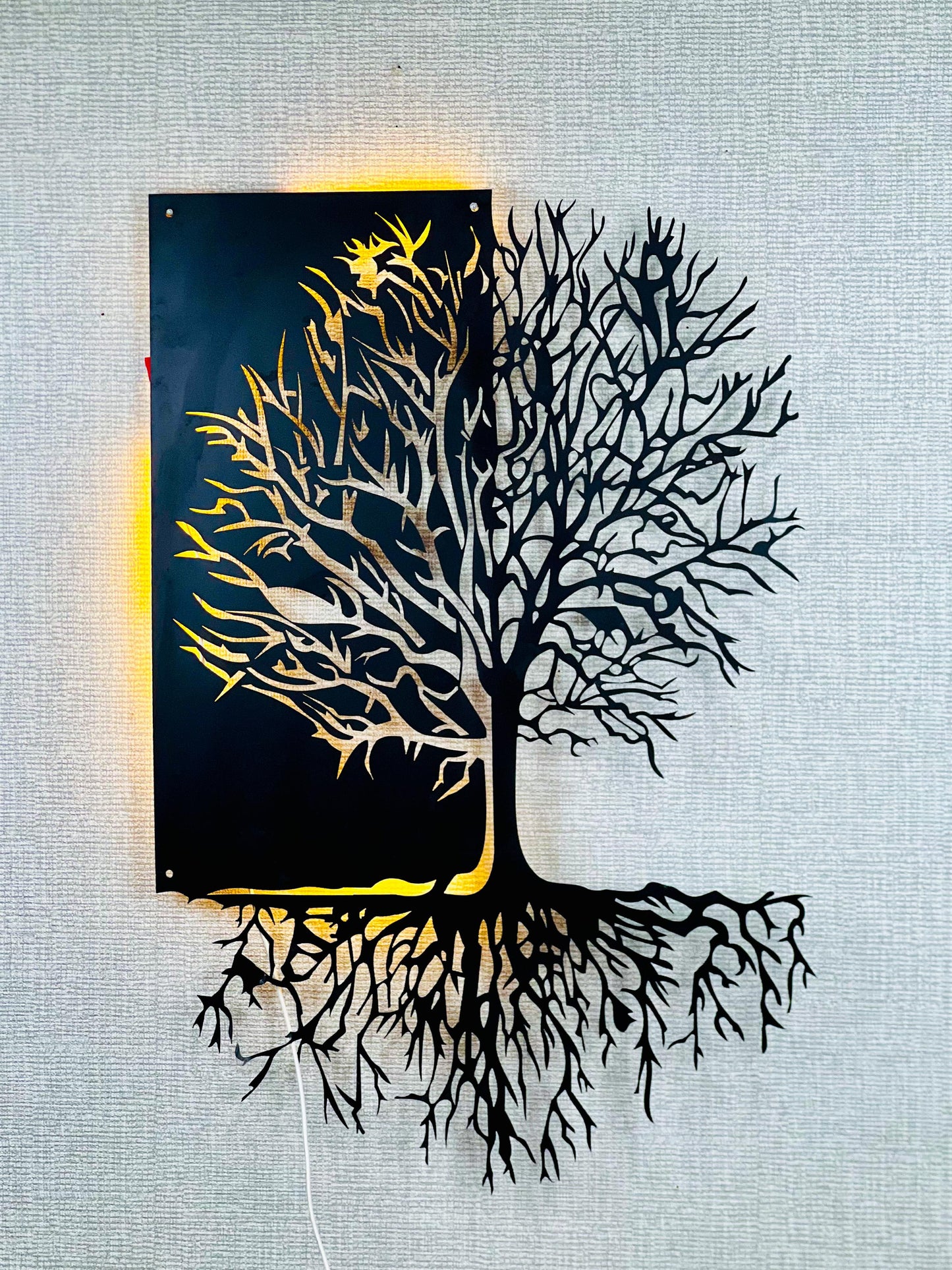 Tree of Life Metallic Wall Art – Modern Nature-Inspired Design