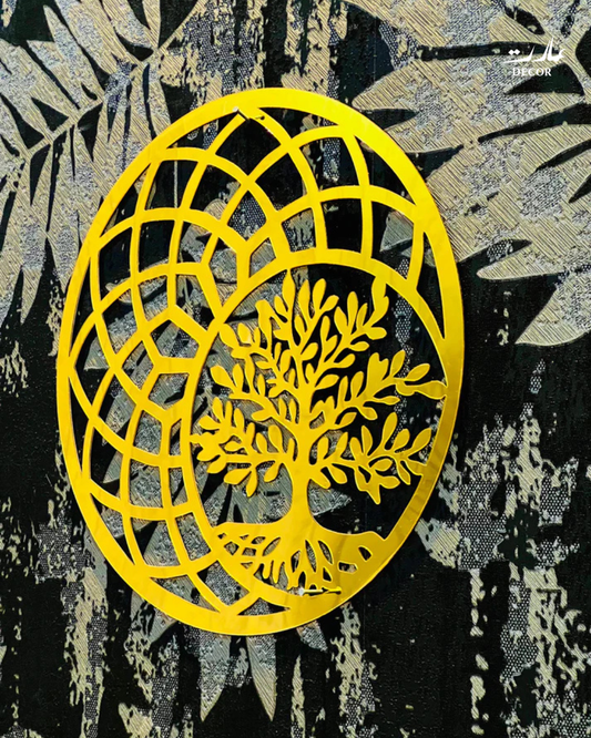 Golden Tree of Life – Modern Acrylic Wall Art