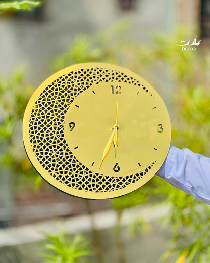 Golden and black Acrylic Wall Clock – Modern Design