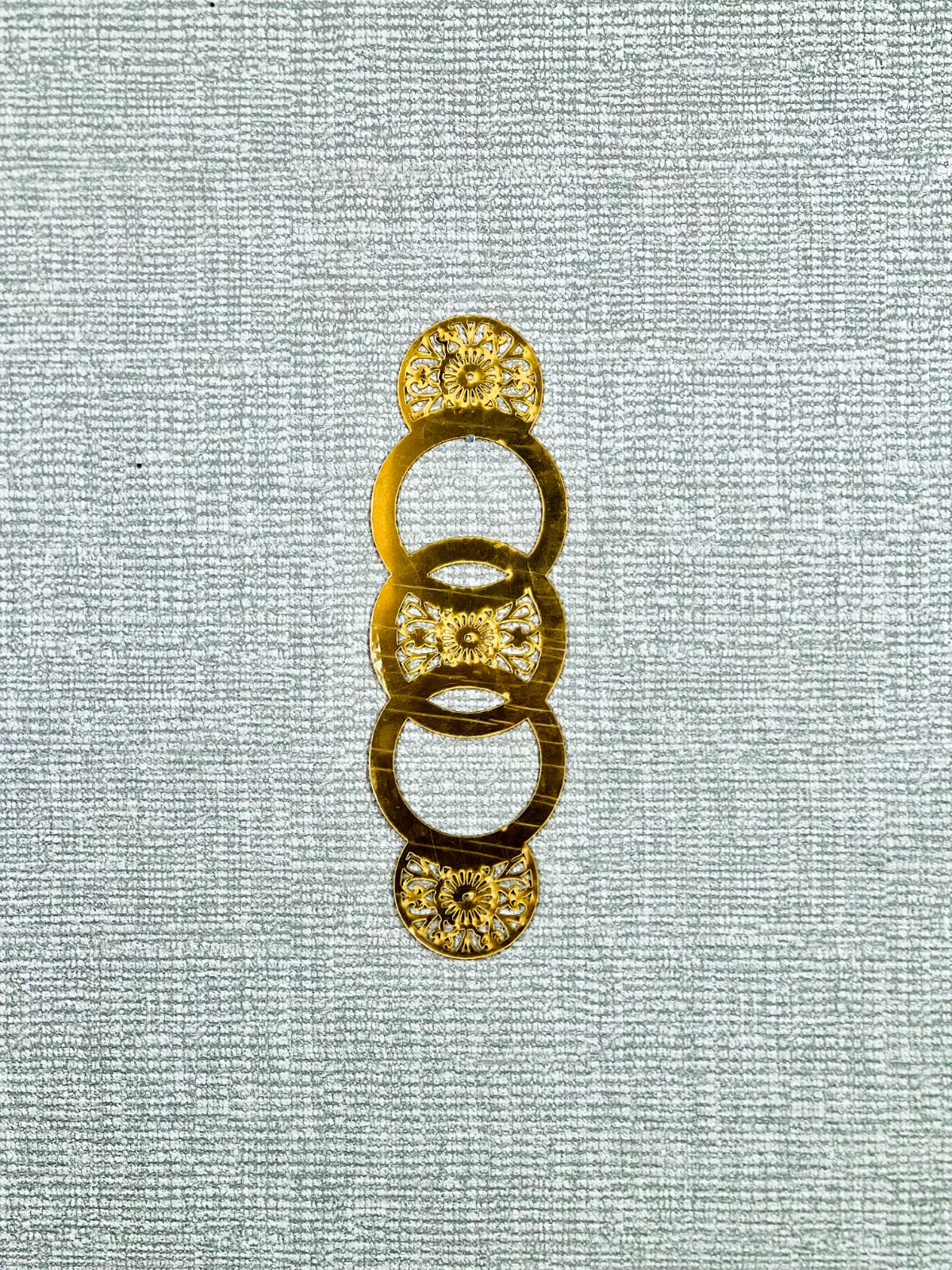 Golden Acrylic Wall Art – Modern Round Pattern Design