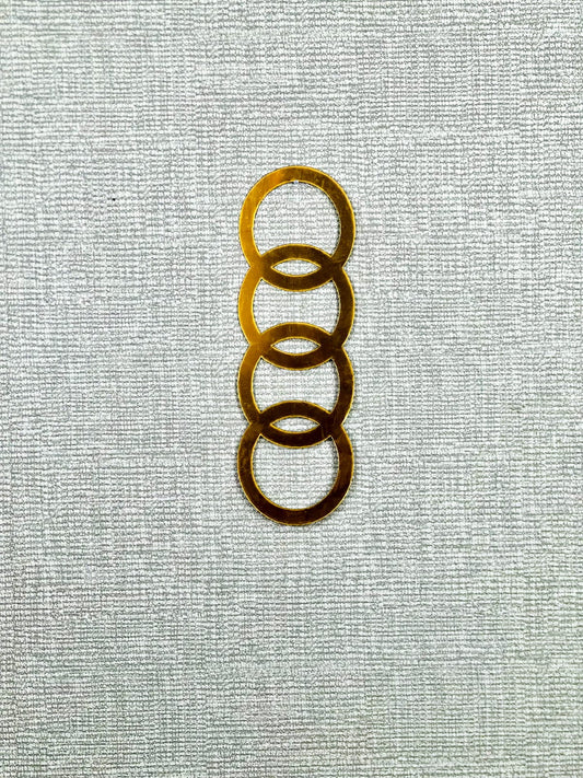 Golden Acrylic Wall Art – Minimalist Circle Design