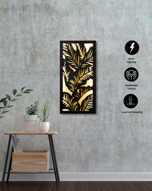 Palm Leaf Neon Wall Art – Mdf material Laser Cut Design