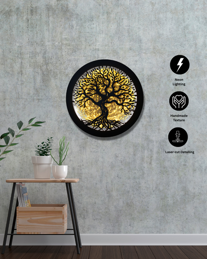 Golden Tree Wall Art – Mdf material Laser Cut Design