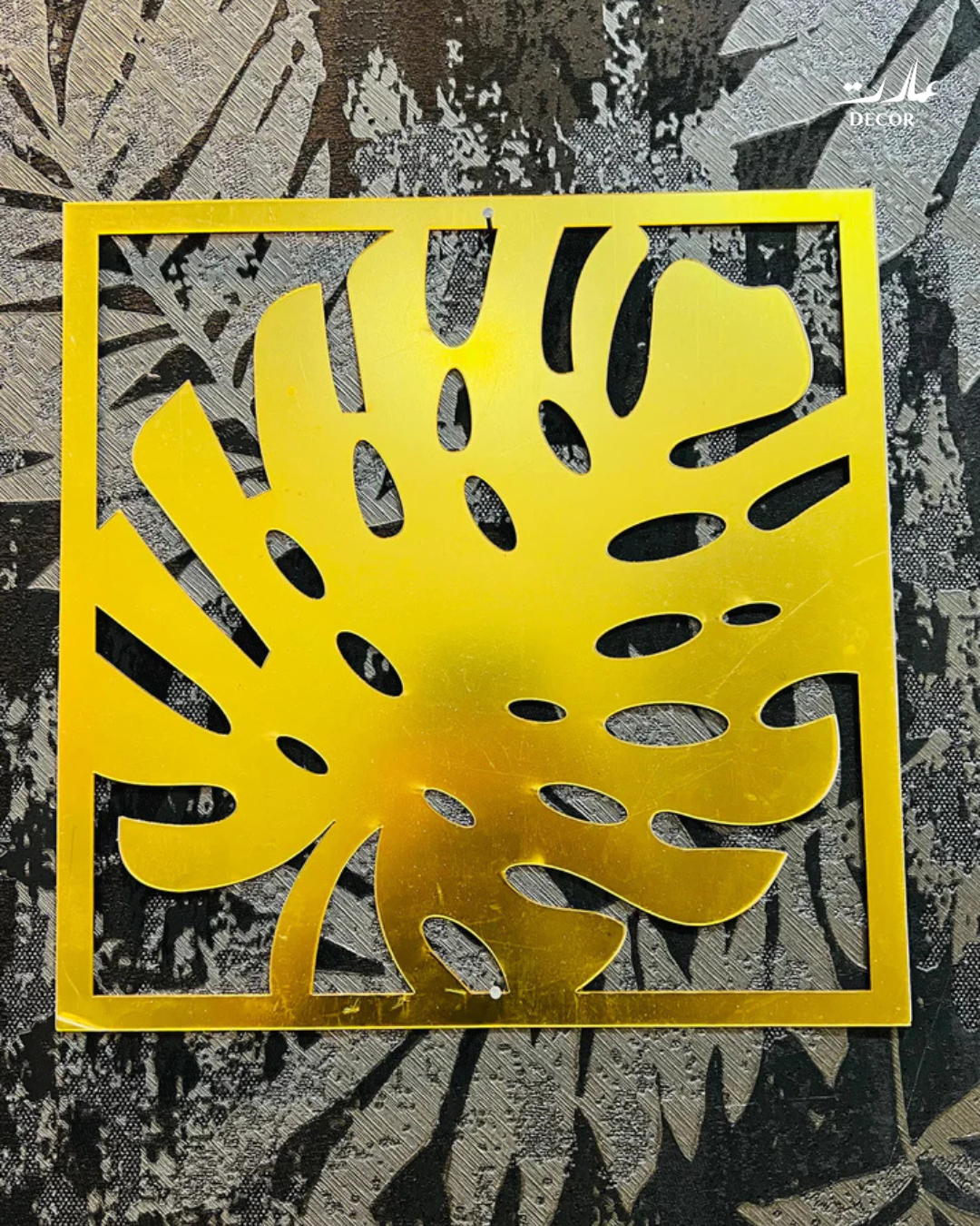 Tropical Bliss Acrylic Wall Art – Set of 3 (Golden Finish)