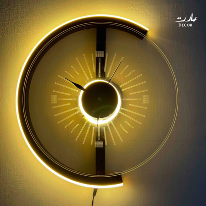 Modern LED Wall Clock – Crescent Design with Stylish Glow