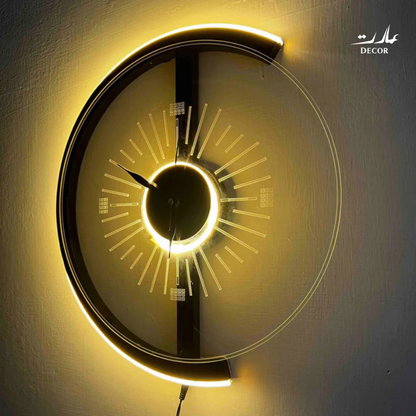 Modern LED Wall Clock – Crescent Design with Stylish Glow