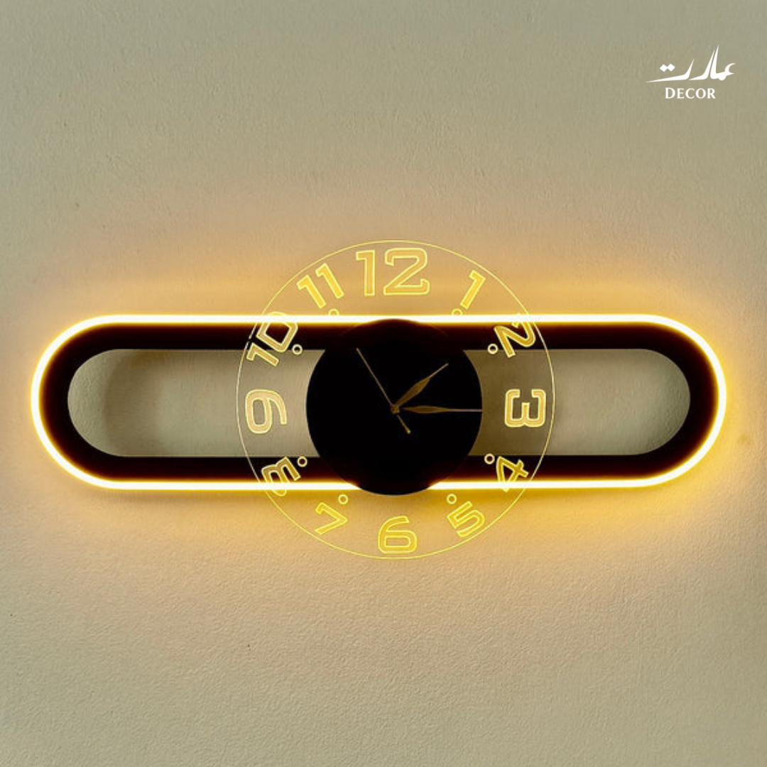 Rectangular LED Wall Clock – Modern Elegance for Any Space