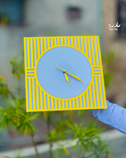 Luxury Gold Square Wall Clock – Elegant Minimalist Design